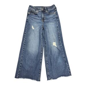 GAP Wide Leg Jeans Youth Girls size 8 High Rise Medium Wash 2024 Inseam 20"